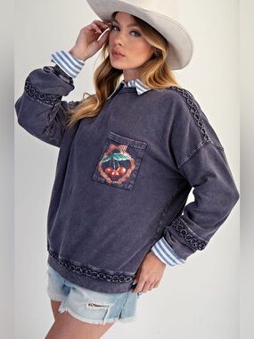 B1 Easel Washed Indigo Sweatshirt